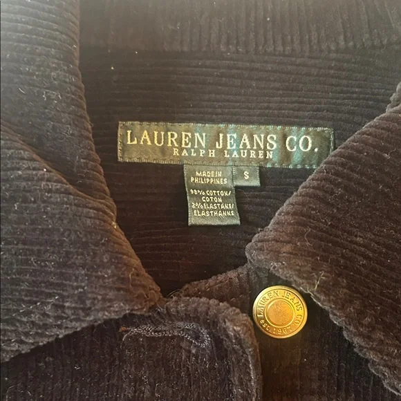 Ralph Lauren Black Corduroy Jacket with Gold Buttons - Picture 3 of 7